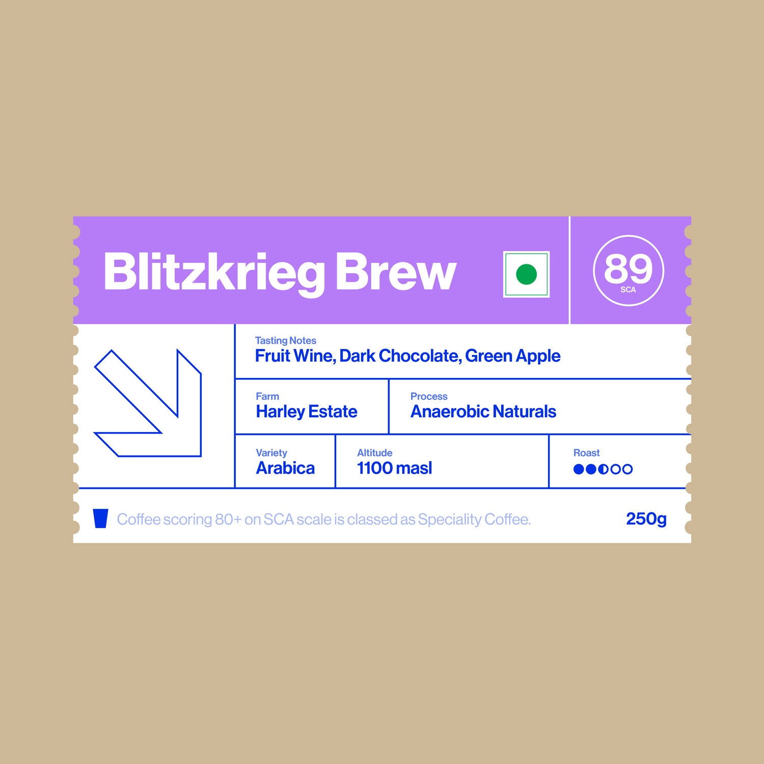 Blitzkrieg Brew  Specialty Coffee (SCA 89)